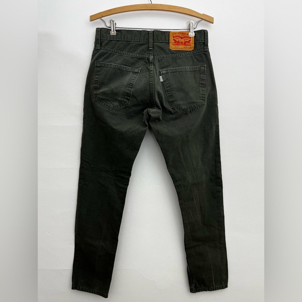 Levi’s 512 Slim Taper Jeans Olive Green Gray Wash Denim Men’s 29x30 Modern Fit - Picture 2 of 7